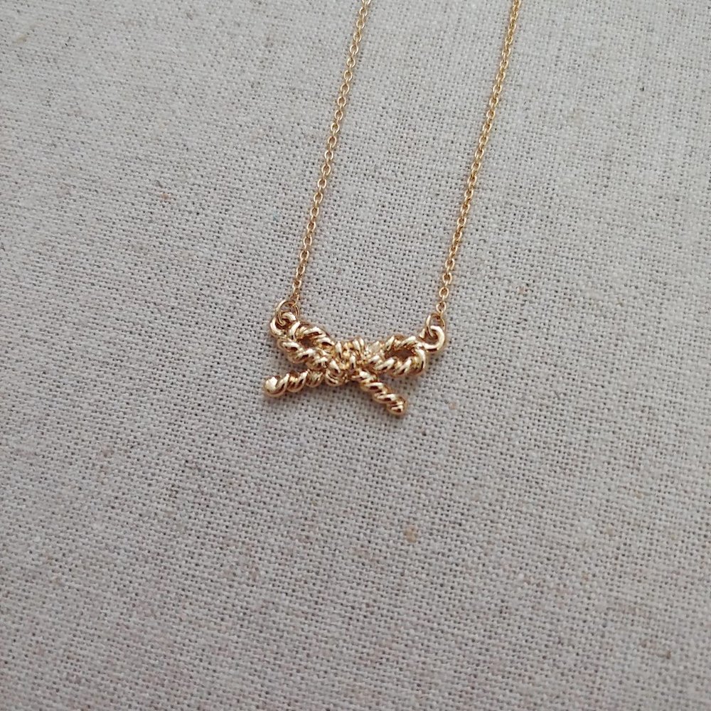 NWT Kate Spade Rope Bow Necklace